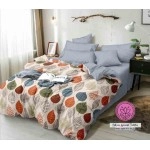 Glace fabric bedsheet leaf design