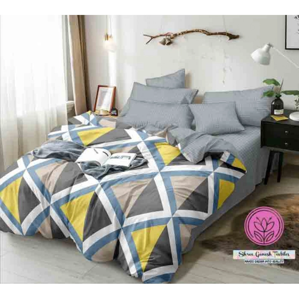 Glace fabric bedsheet bedcover 