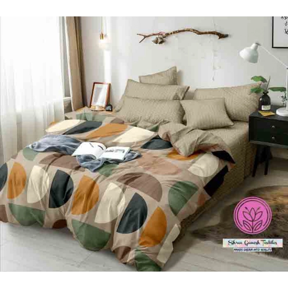 Glace cotton fabric bedcover