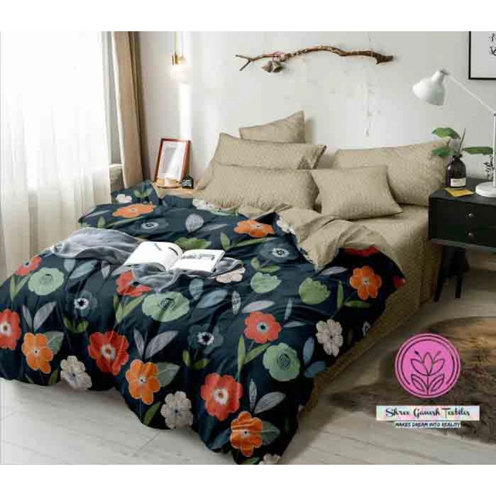 Glace cotton flower design bedsheets