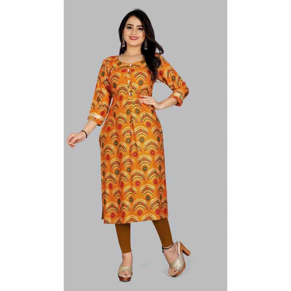 Print design work kurti for womens