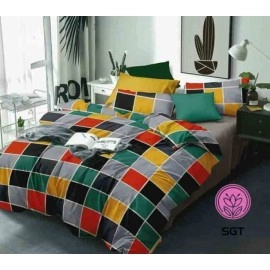 Book Fold check printed design bedsheet