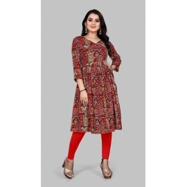 Printed design worked kuri for women