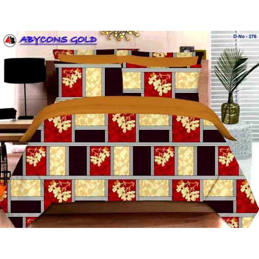 Book Fold bedsheet check flower design