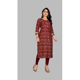 Print design work kurti for womens