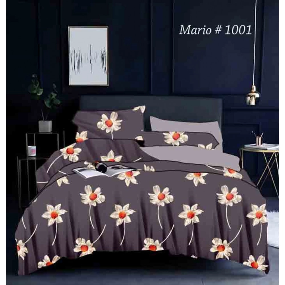 Glace fabric beautiful flower design bedsheet