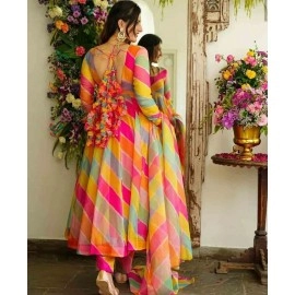 Designer Maxi Gown with Dupatta Pair