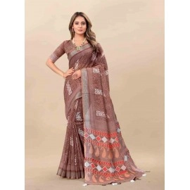  Digital Printed Linen Saree Collection 