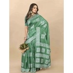 Batik Printed Chanderi Cotton Saree Collection