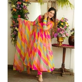 Designer Maxi Gown with Dupatta Pair