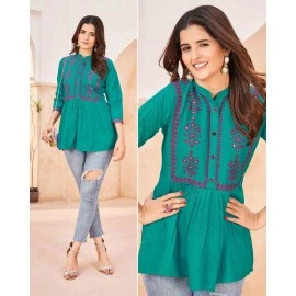  Embroidered Rayon Western Top for womens