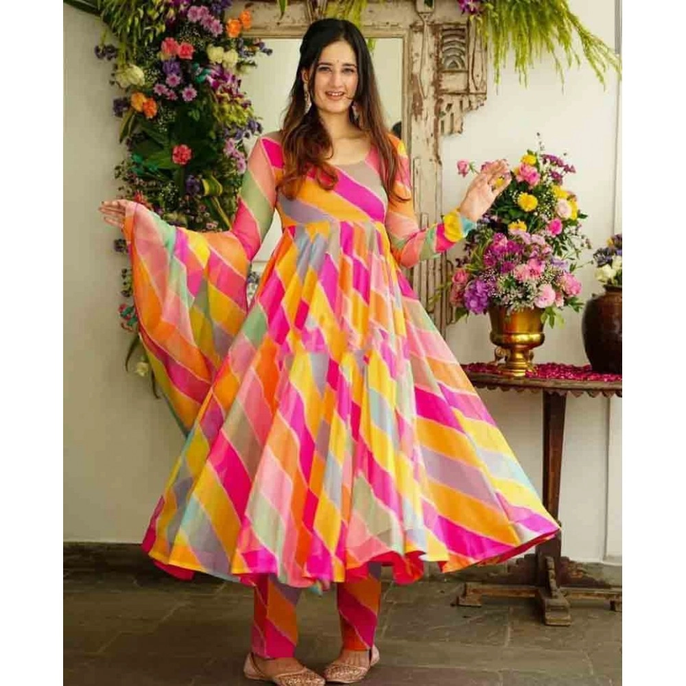Designer Maxi Gown with Dupatta Pair