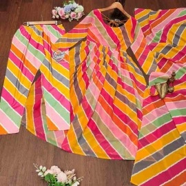 Designer Maxi Gown with Dupatta Pair