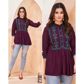  Embroidered Rayon Western Top for womens