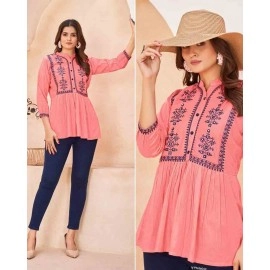  Embroidered Rayon Western Top for womens