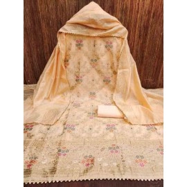 Premium Quality Chanderi Meenakari Suit Material