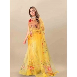 Digital Printed Organza Saree