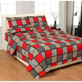 Poly cotton bedsheet check design