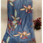 Bed cover with border on bed sheet