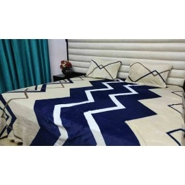 Woolen bedsheets with jumbo size pillow covers 