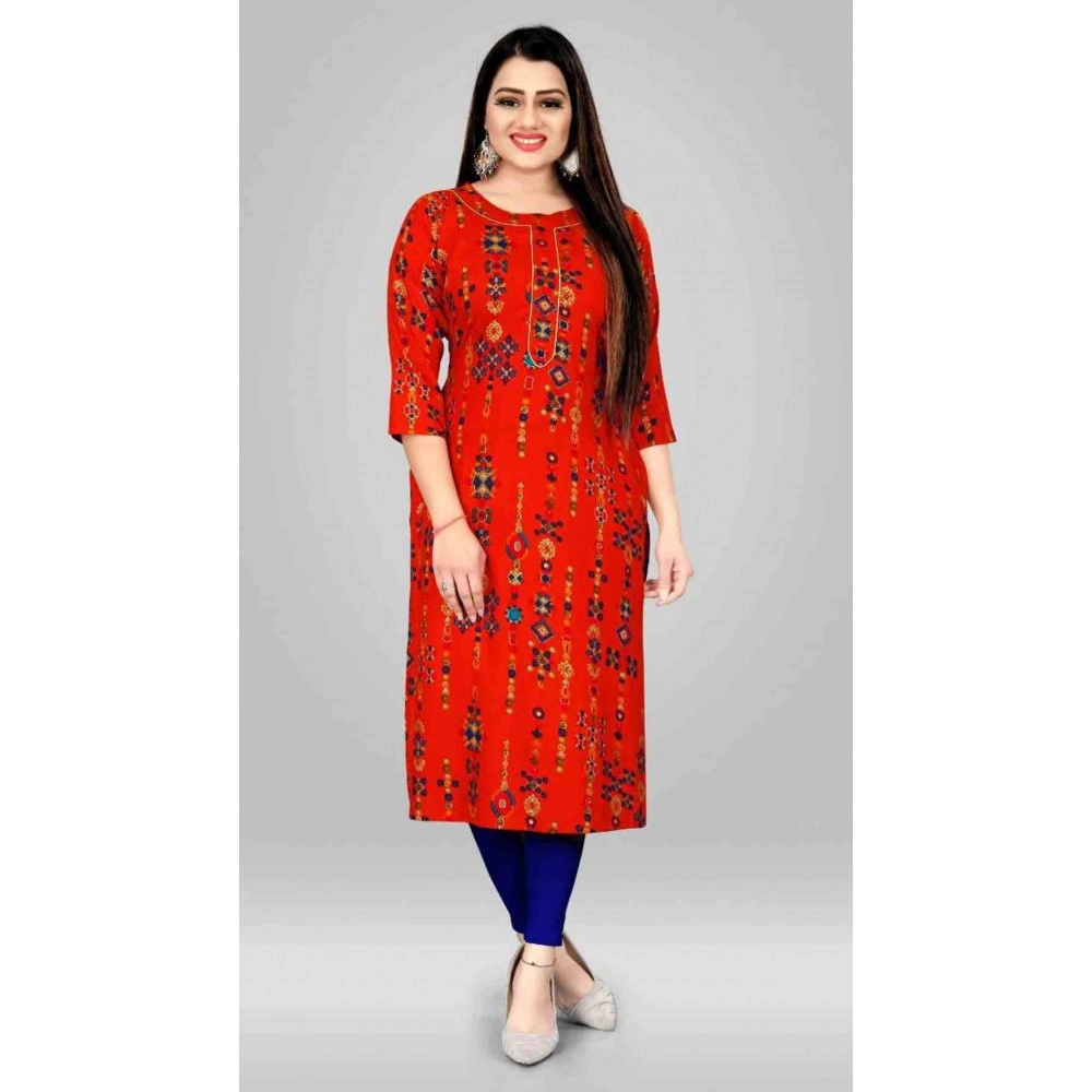 Printed work kurti for womens