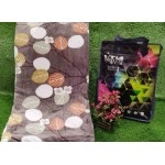 warm bed cover with border on bedsheet