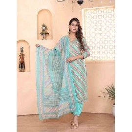 Muslin kurti pant with dupatta
