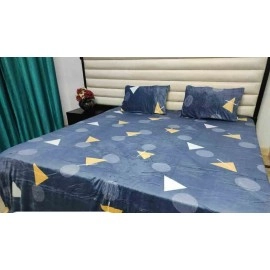 Woolen bedsheet with jumbo size pillow  