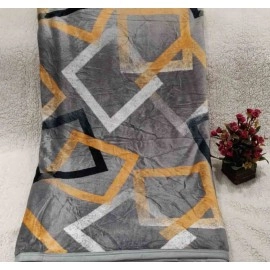 designer Bed cover with border on bedsheet 