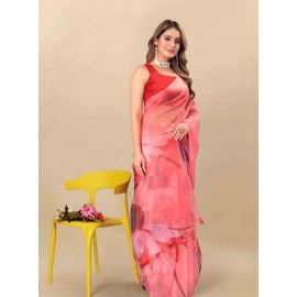 Digital Printed Organza Saree