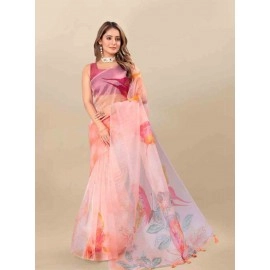 Digital Printed Organza Saree