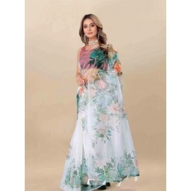 Digital Printed Organza Saree