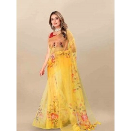 Digital Printed Organza Saree