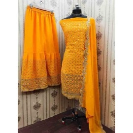 Fancy Georgette Mirror Dress Material