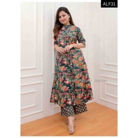  Pure Muslin Cotton Kurti with Pant Set