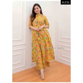  Pure Muslin Cotton Kurti with Pant Set