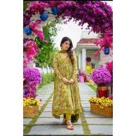 Georgette Kurti,Pant with Dupatta Set