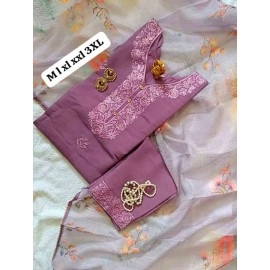  Kurti Pant with Dupatta Set V neck design