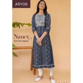 Poly Rayon Kurti with Legging Set