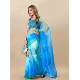 Digital Printed Organza Saree
