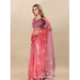 Digital Printed Organza Saree