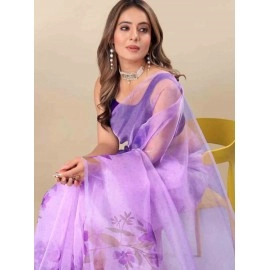 Digital Printed Organza Saree