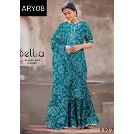 Muslin Printed Sharara Set with Dupatta